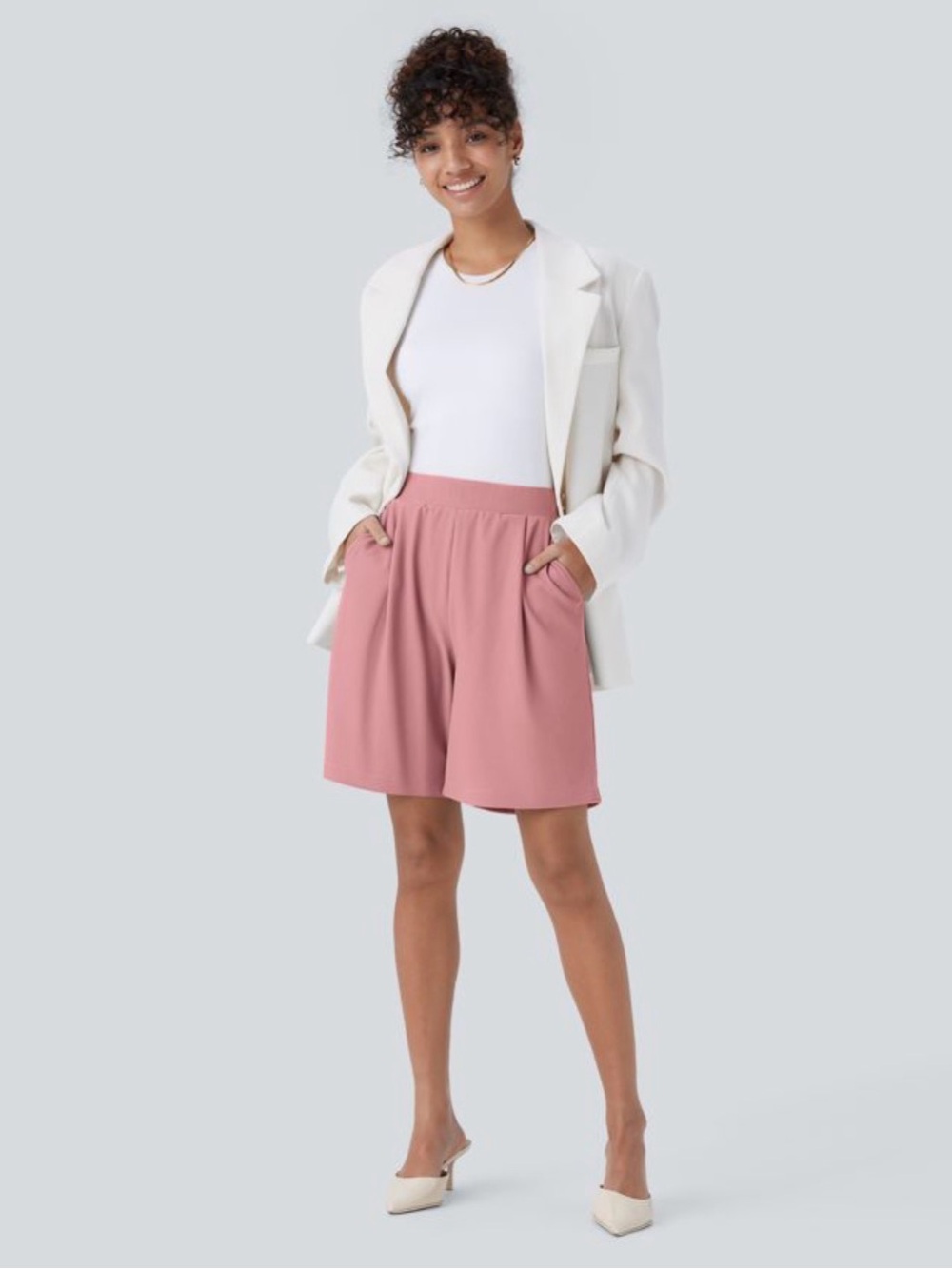 Halara High Waisted Body Sculpt Micro Waffle Bermuda Shorts NEW XS SOLD OUT